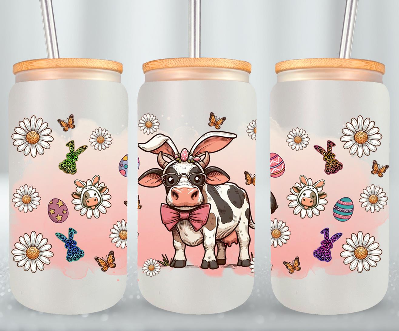 Cow Easter Day-10306 - glass can