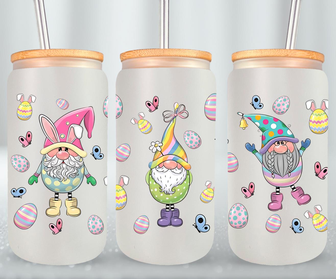 Easter Gnomeo-10328 - glass can