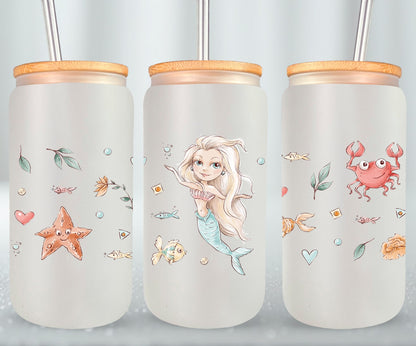 Cute Mermaid-10679 - glass can