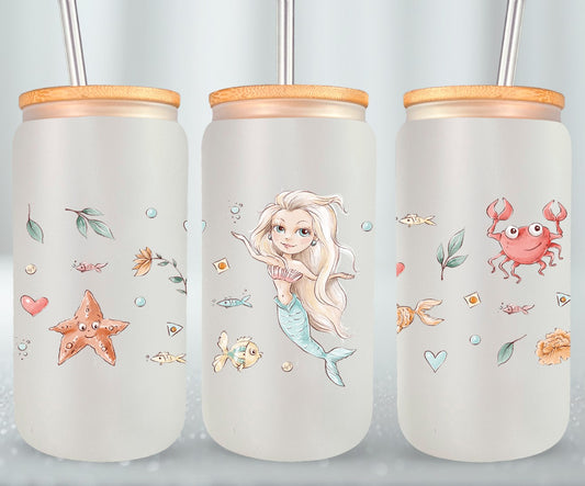 Cute Mermaid-10679 - glass can