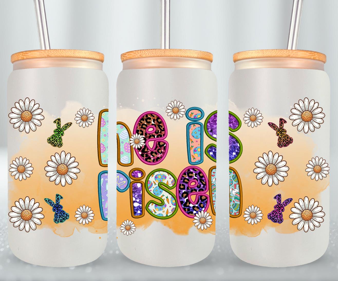 He is Risen-10362 - glass can