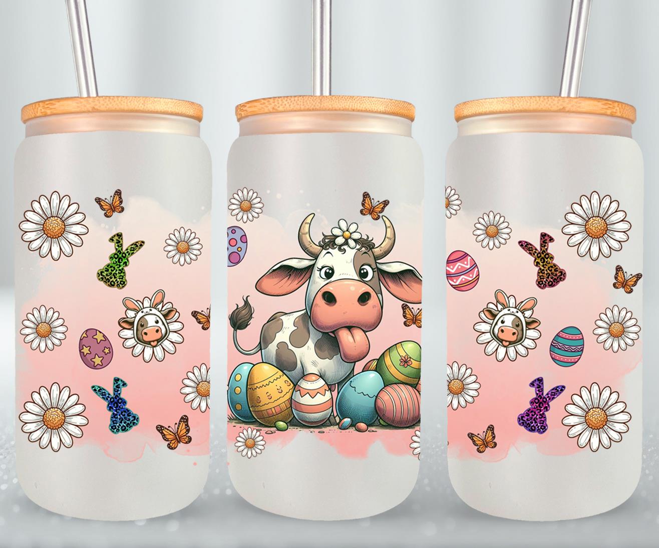 Cow Easter Day-10293 - glass can