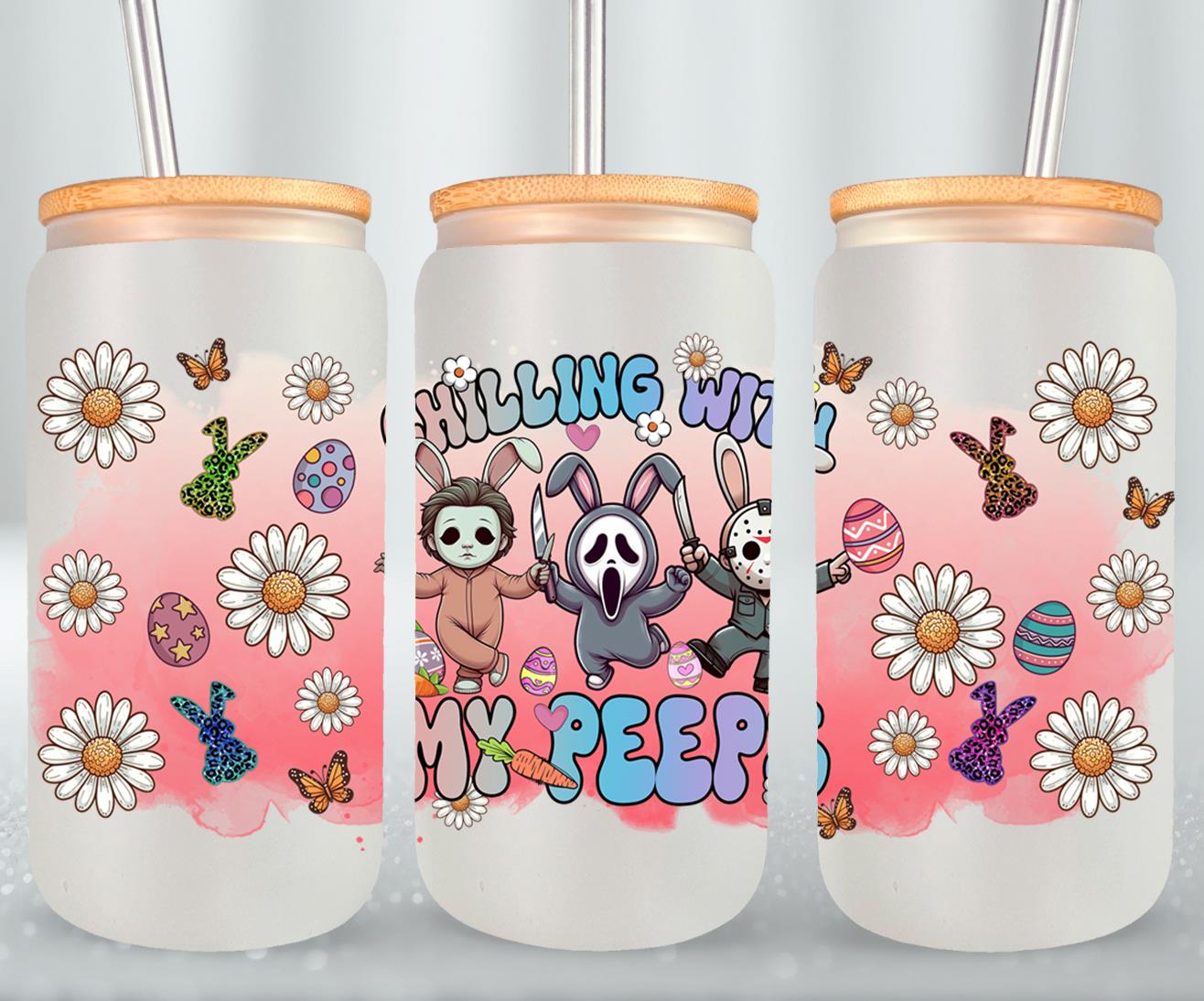 Easter Horror Killer-10330 - glass can