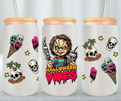 Halloween Vibes - glass can