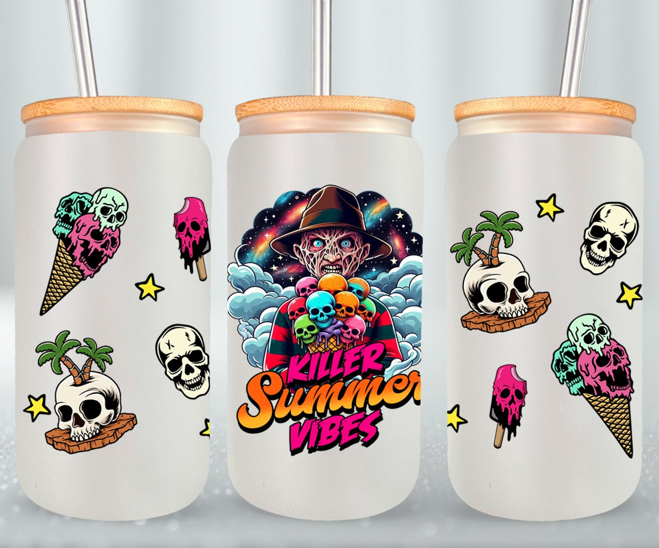 Summer Killer Vibesr-10727 - glass can