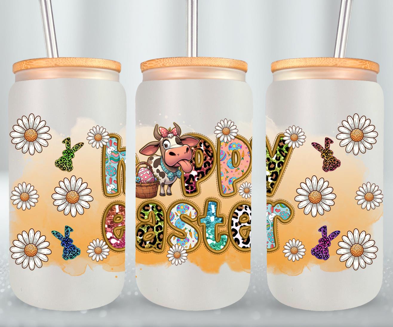 Cow Easter Day-10309 - glass can