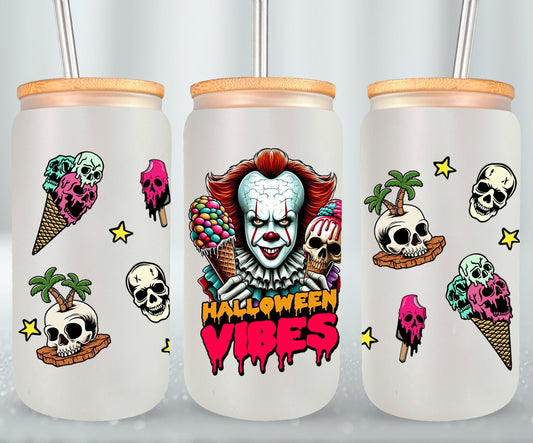 Halloween Vibes - glass can