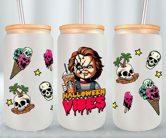 Halloween Vibes - glass can