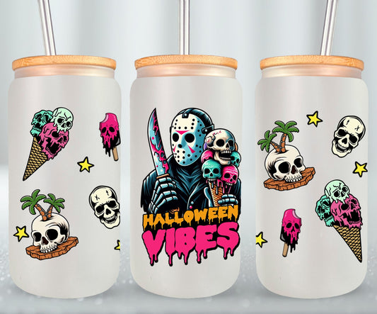 Halloween Vibes - glass can