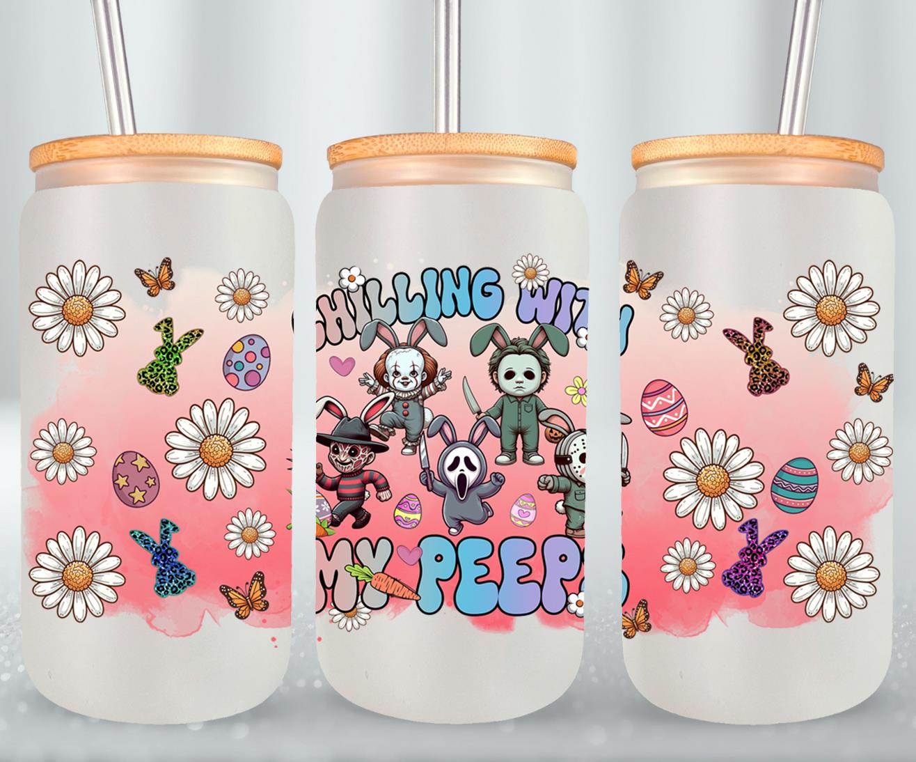 Easter Horror Killer-10329 - glass can