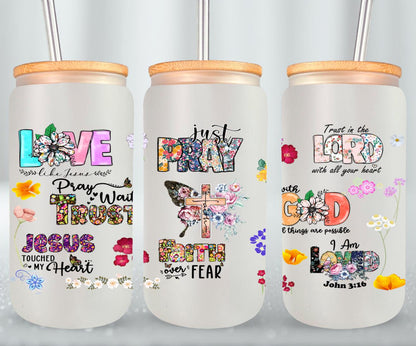 Just Pray-10213 - glass can