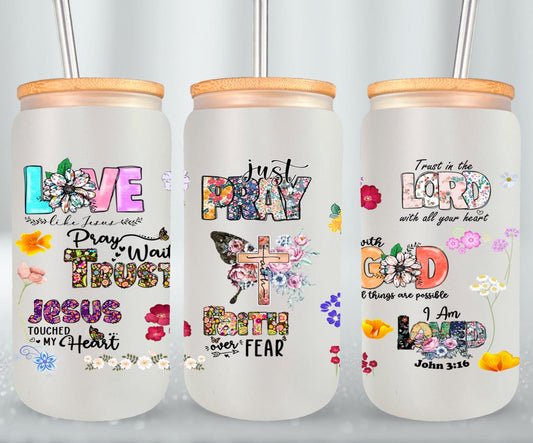 Just Pray-10213 - glass can