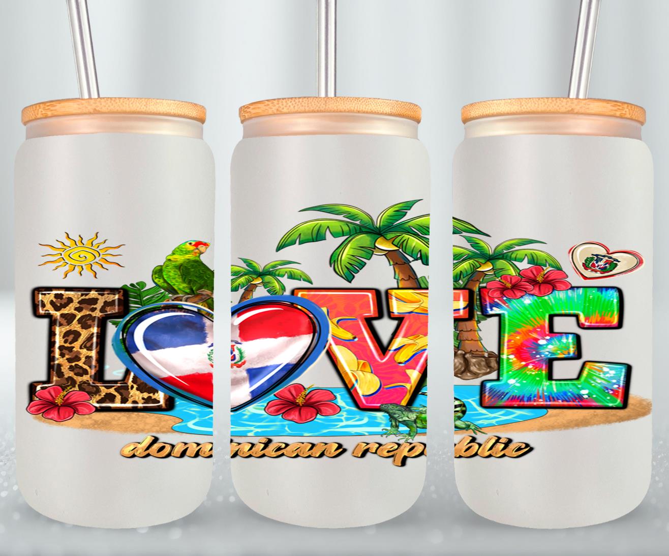 Love Dominican Republic-10240 - glass can