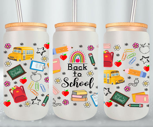 Back to School - glass can