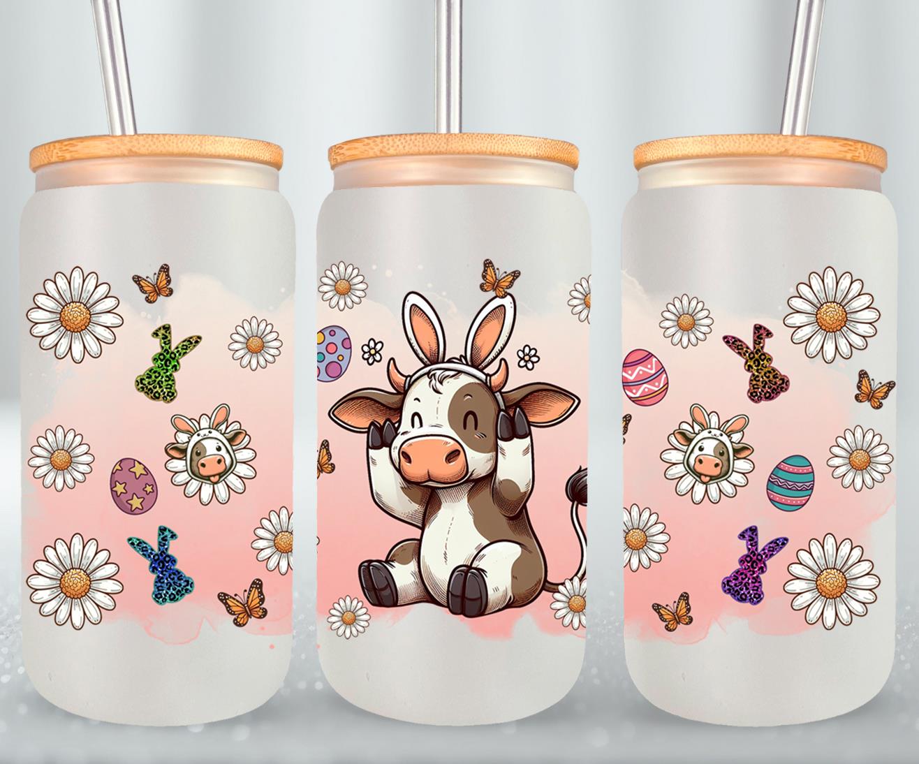 Cow Easter Day-10297 - glass can