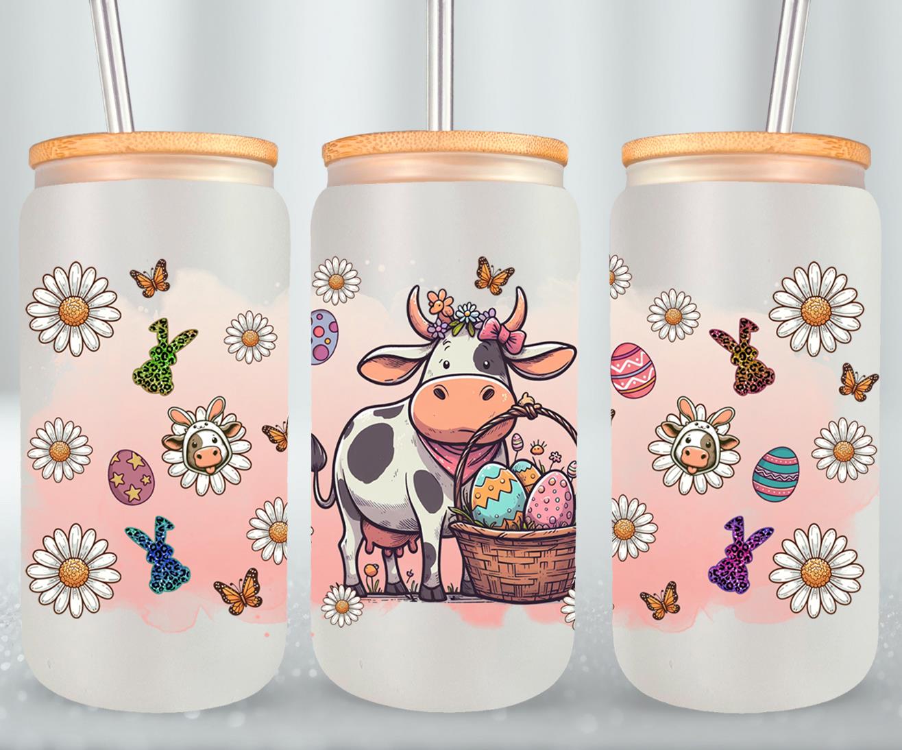 Cow Easter Day-10290 - glass can