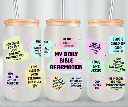 My Daily Bible Affirmation-10215 - glass can