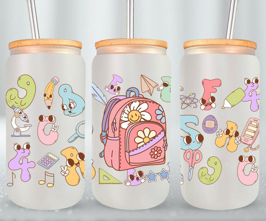 Back to School - glass can