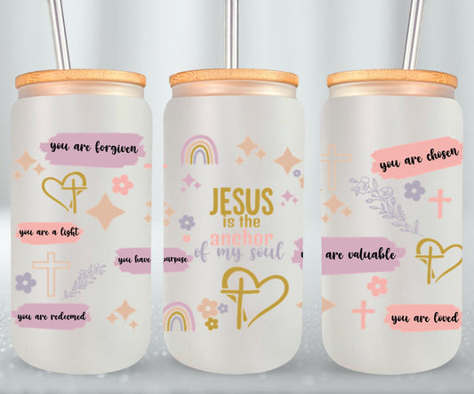 Jesus is the Anchor of my Soul-10211 - glass can