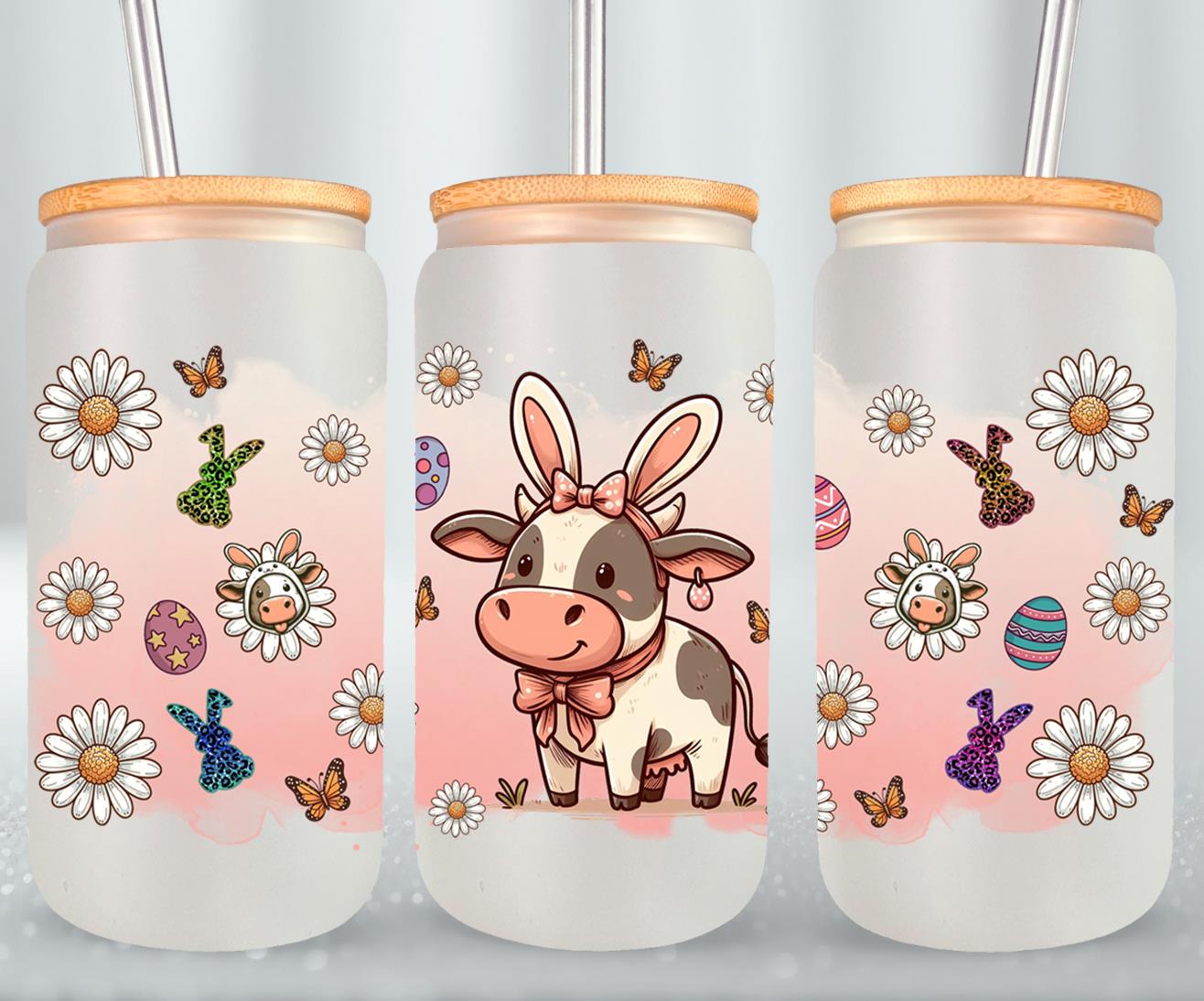 Cow Easter Day-10305 - glass can