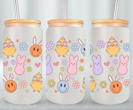 Smiley Easter-10462 - glass can