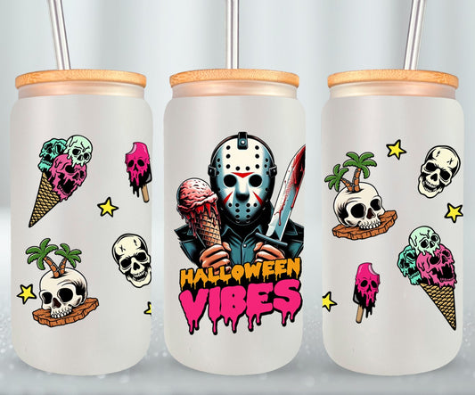 Halloween Vibes - glass can