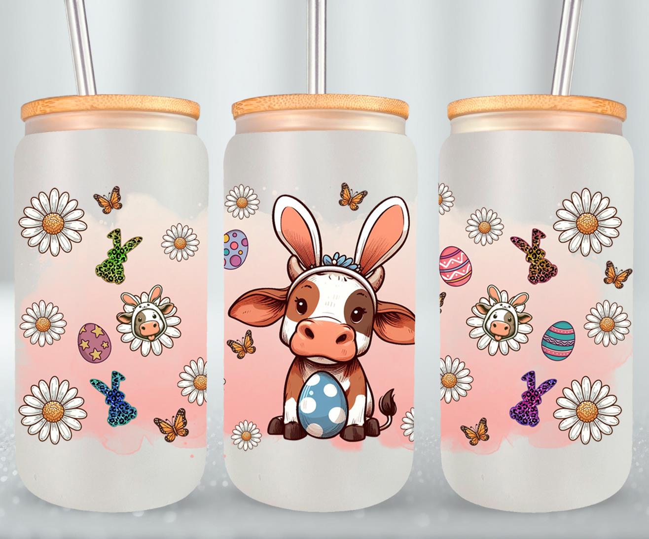 Cow Easter Day-10296 - glass can