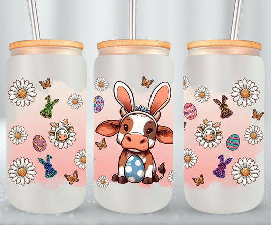 Cow Easter Day-10296 - glass can