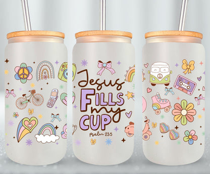 Jesus Fells My Cup-10209 - glass can