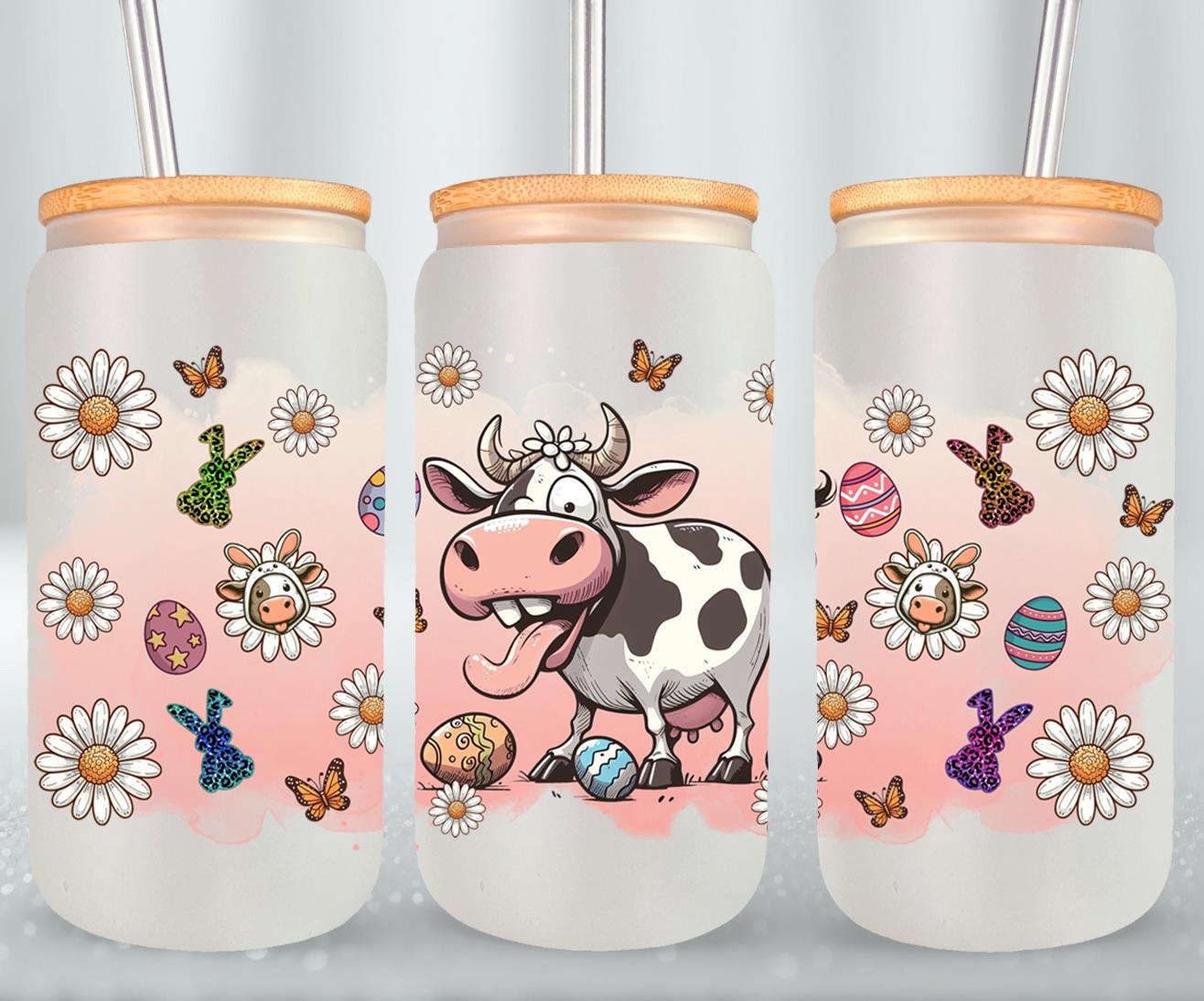 Cow Easter Day-10312 - glass can