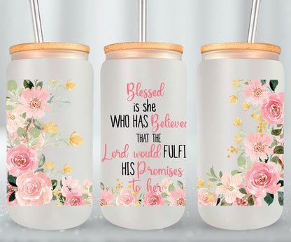 Blessed - glass can