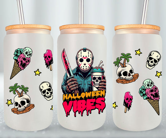 Halloween Vibes - glass can