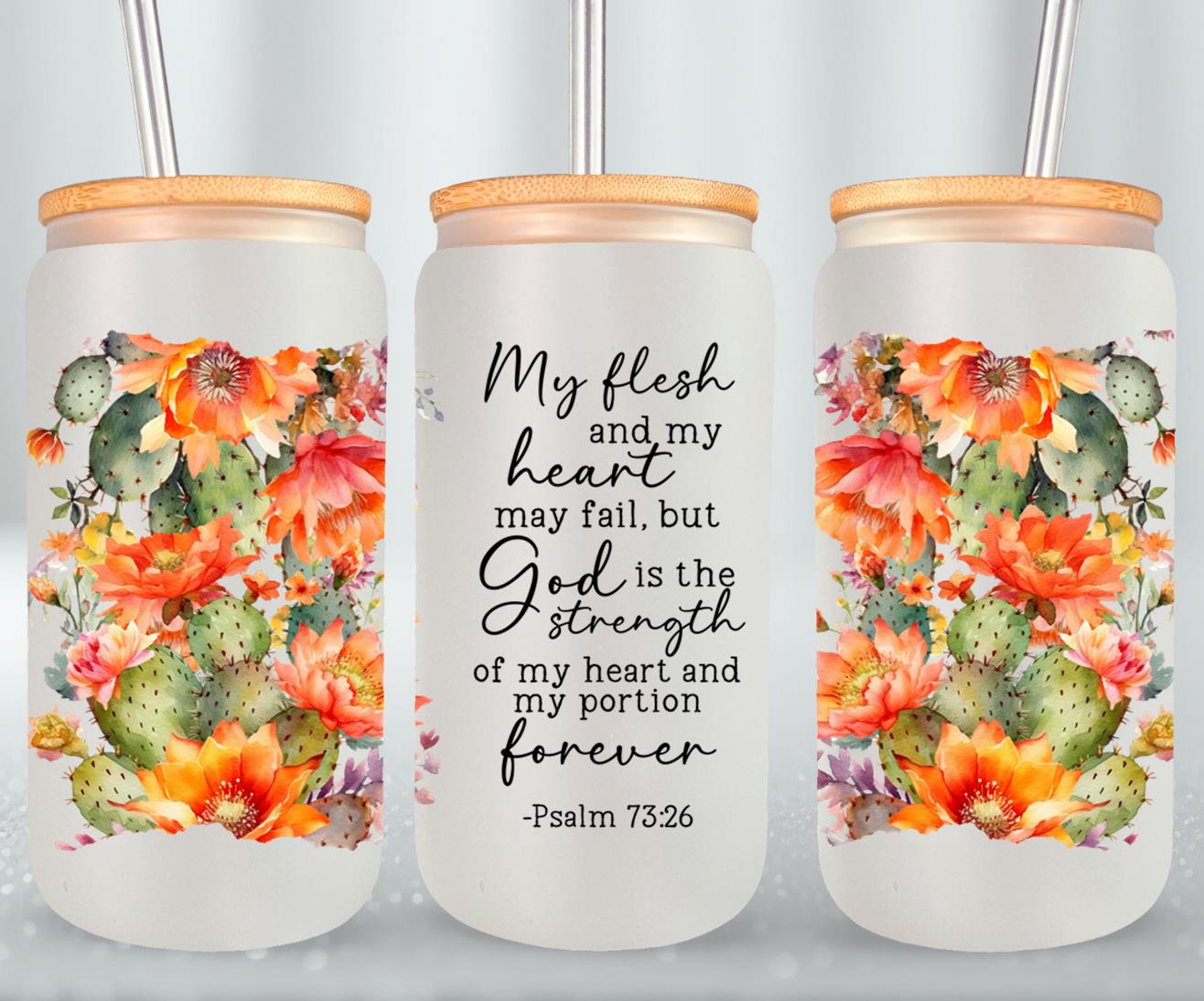 God Is My Strength-10201 - glass can