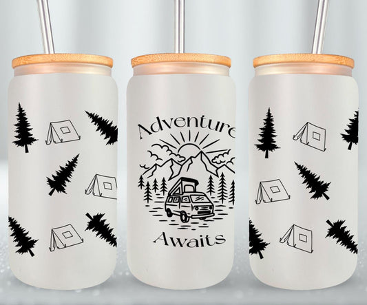 Adventure Camping - glass can