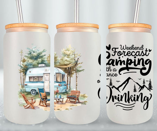 Adventure Camping - glass can