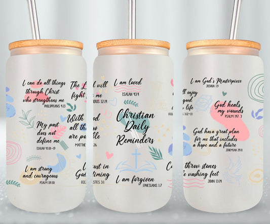 Christian Daily Reminders-10192 - glass can