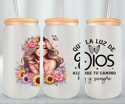 Que La Luz de dios Alumbre tu Camino-10185 - glass can