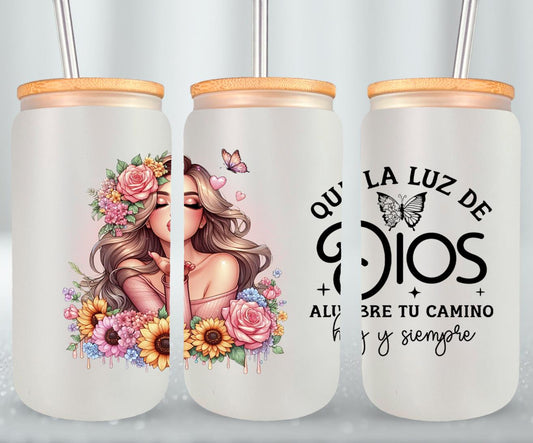 Que La Luz de dios Alumbre tu Camino-10185 - glass can