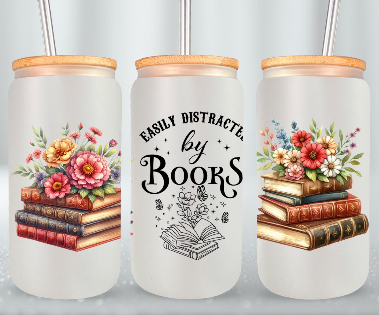 Easily Destracted by Books-9974 - glass can