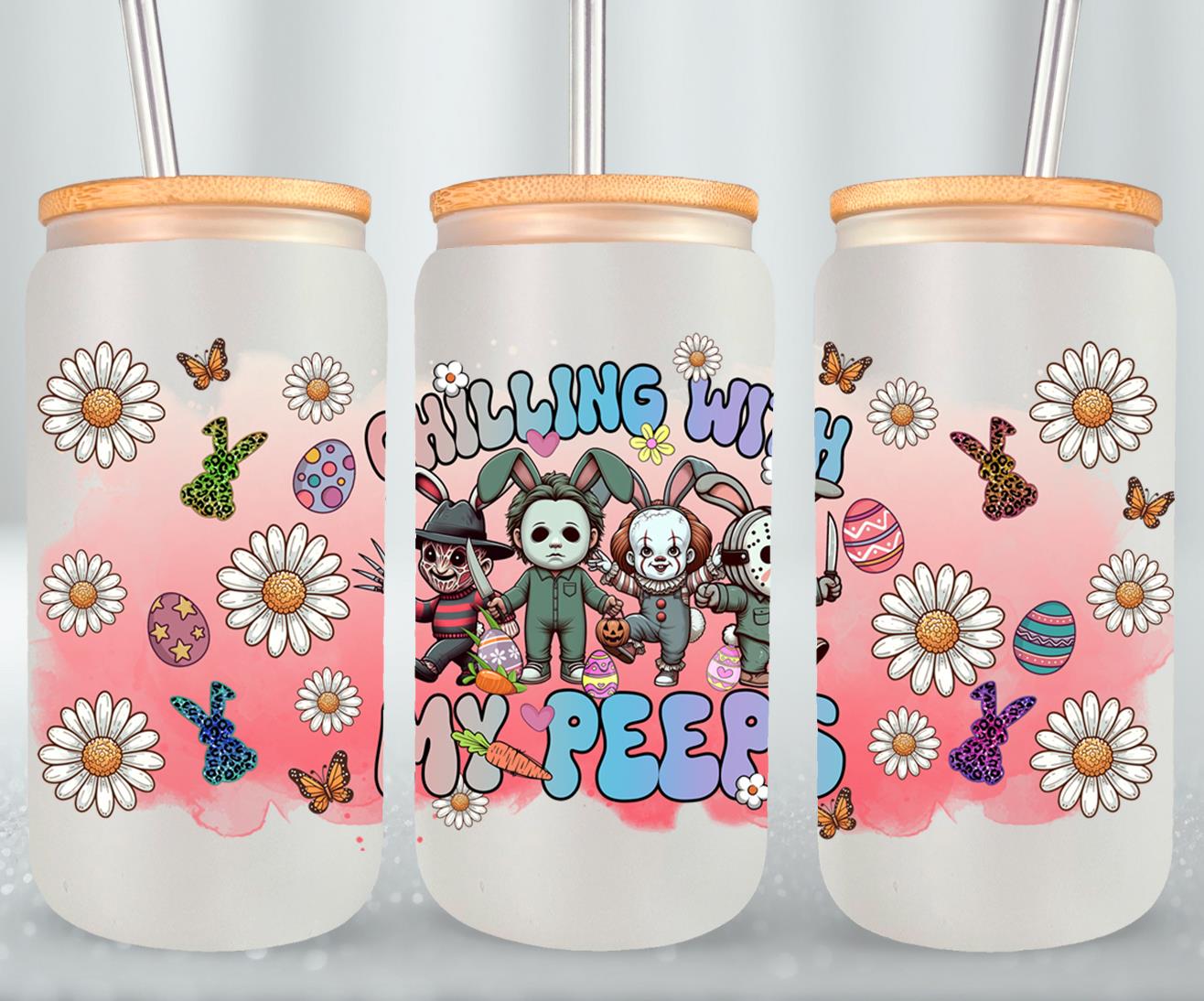 Easter Horror Killer-10336 - glass can