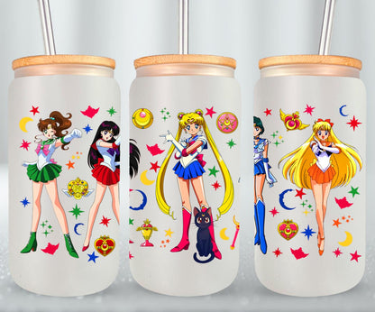 Moon Girls - glass can