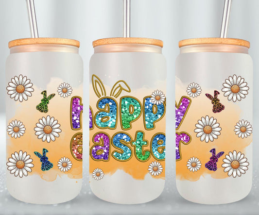 Happy Easter-10359 - glass can