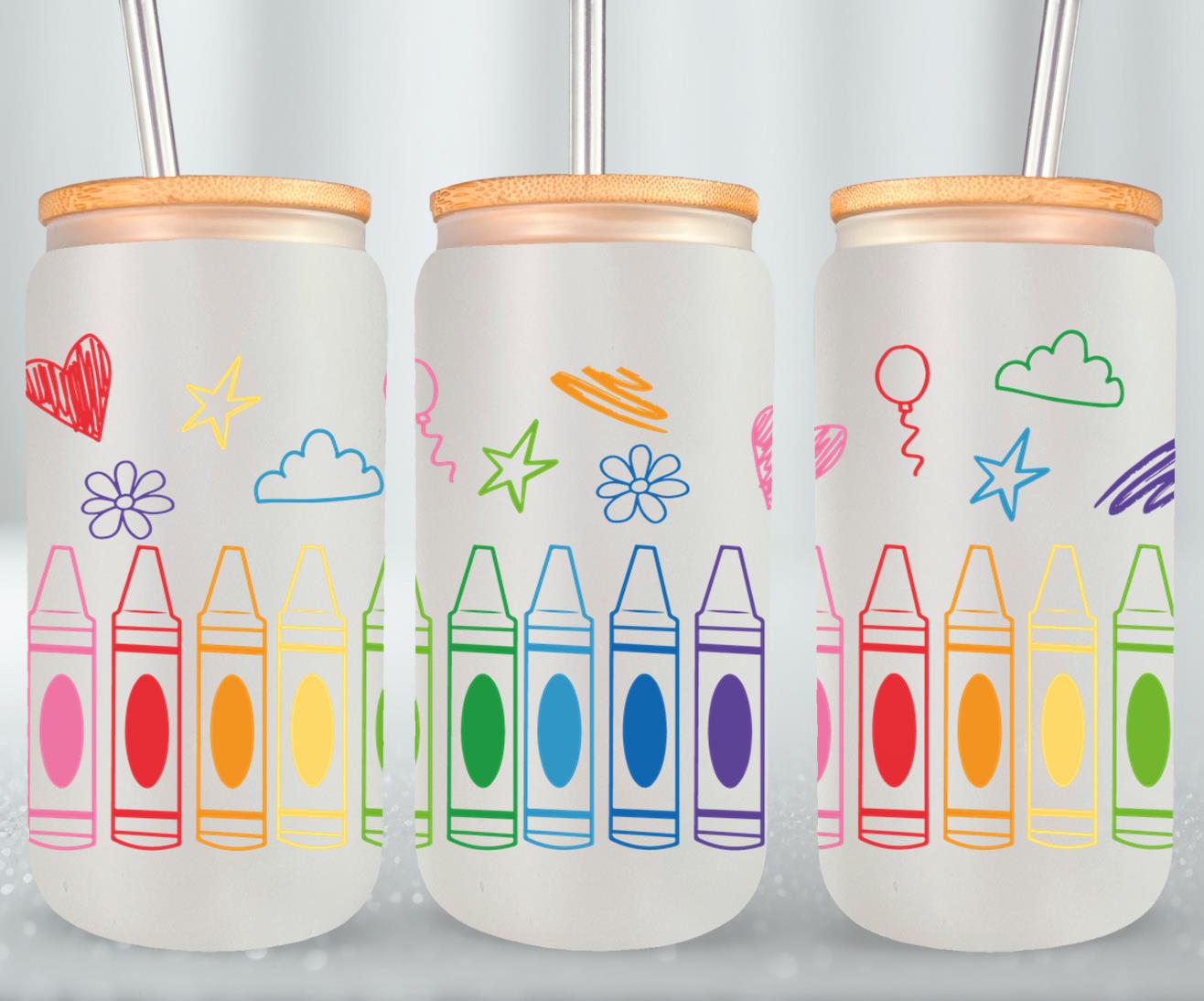 Back to School - glass can