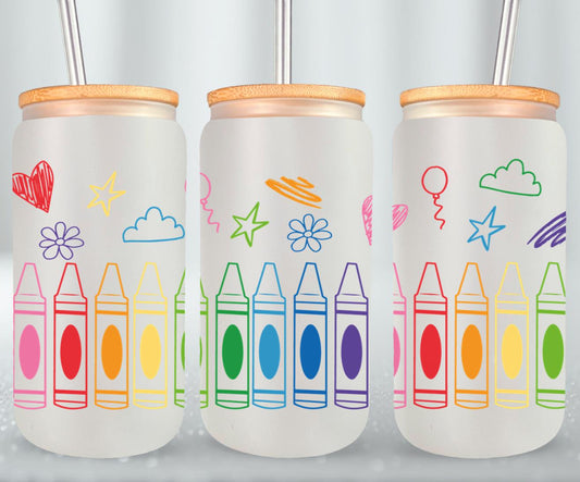 Back to School - glass can