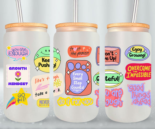 Every Small Step Counts - glass can