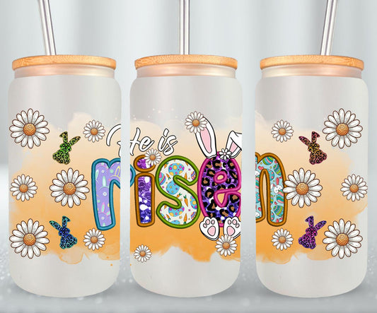 He is Risen-10364 - glass can