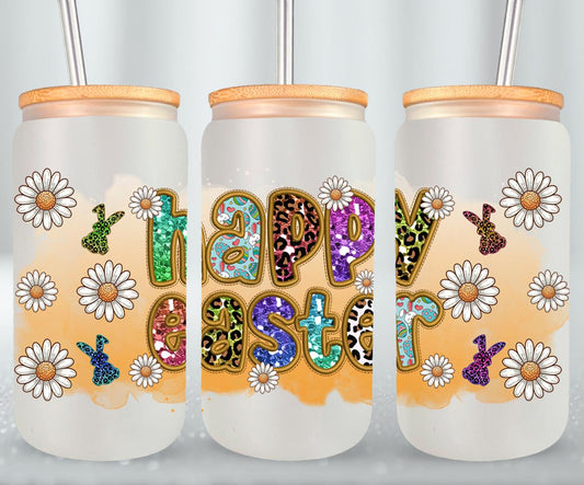Happy Easter-10361 - glass can