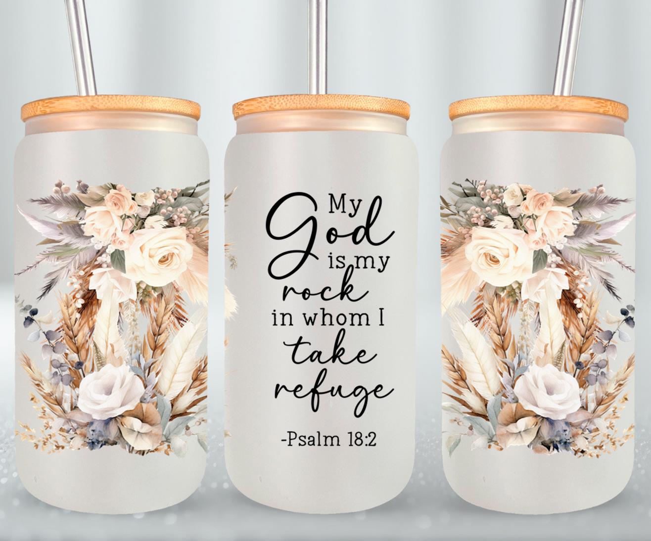 God Is My Rock-10200 - glass can