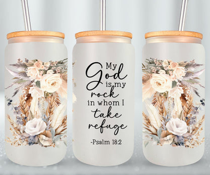 God Is My Rock-10200 - glass can