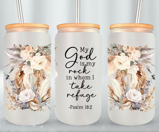 God Is My Rock-10200 - glass can